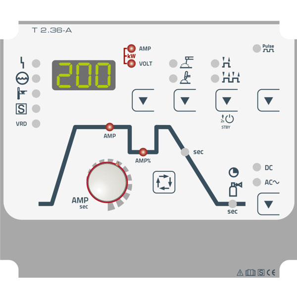 Панель управления (Picotig 200 AC-DC puls 8P TG) T 2.36-A Picotig AC