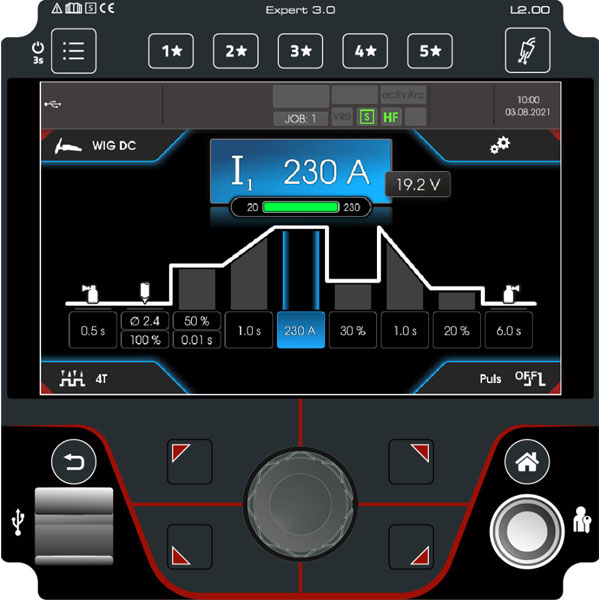 EWM Tetrix XQ 230 puls AC/DC Expert 3.0 8P панель управления